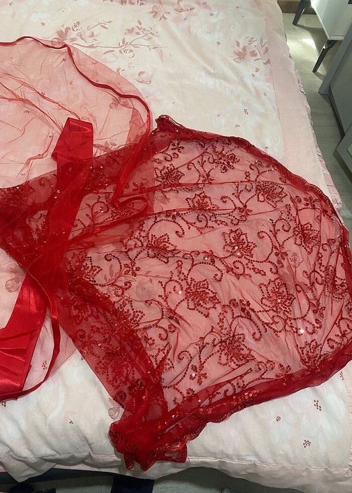 Kına duvağı kuşak 2lı eldıvenı bunda yok temız dır - Görsel 2