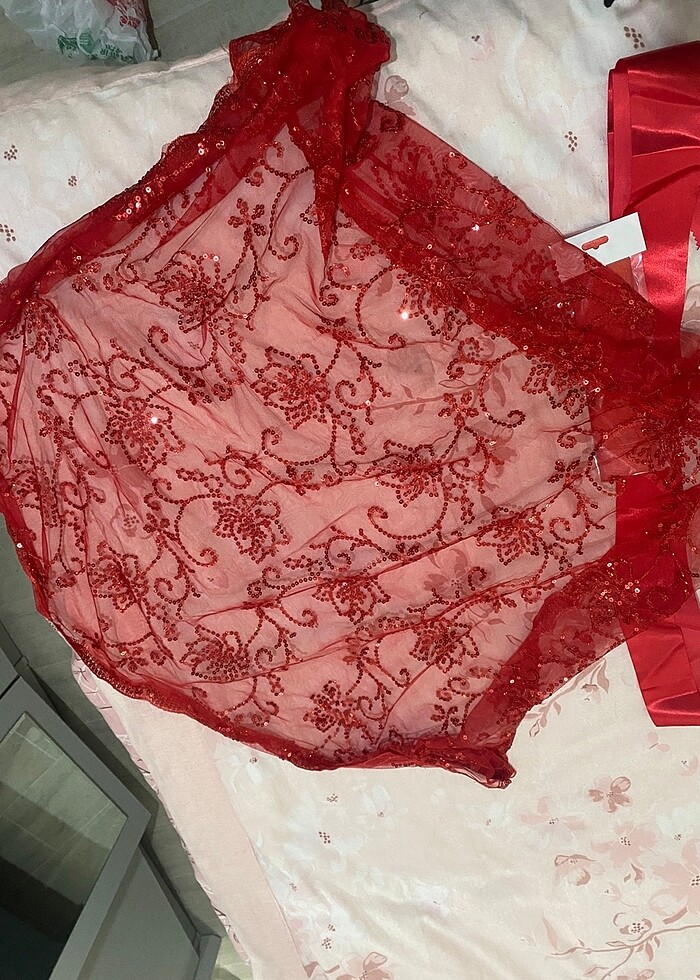 Kına duvağı kuşak 2lı eldıvenı bunda yok temız dır - Görsel 3