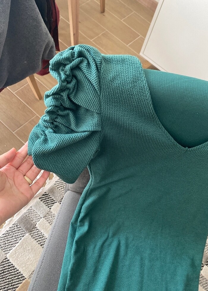 Kısa elbise şık elbıse - Görsel 5