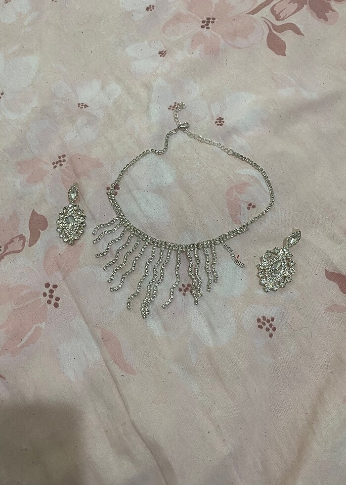 Kolye setı gelın ıcın - Görsel 3