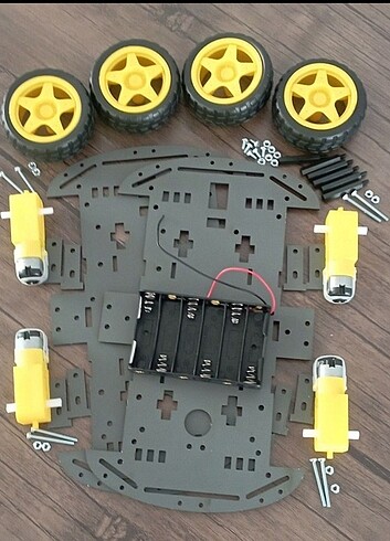 Arduino 4 wd araç şasesi antrasit l298n ve hc05