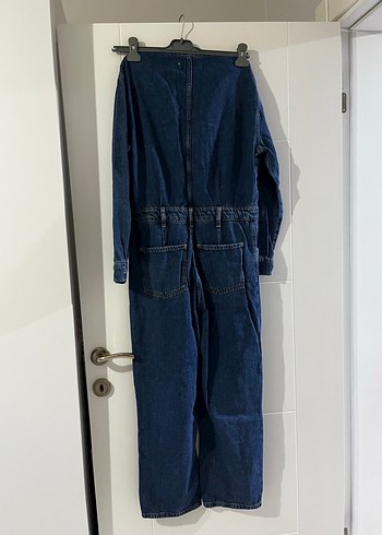 Mango Kadın Lacivert Uzun Denim Tulum s beden