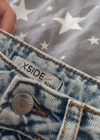 34 Beden XSide Açık Mavi Yırtıklı Kot Şort (Az Kullanılmış)