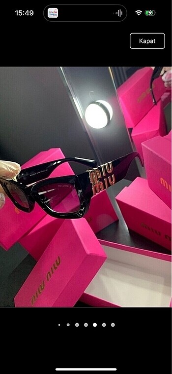 Miu miu güneş gözlüğü - Görsel 6