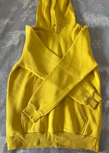 m Beden Sarı Kapüşonlu Sweatshirt