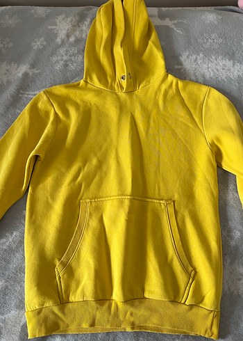 Sarı Kapüşonlu Sweatshirt