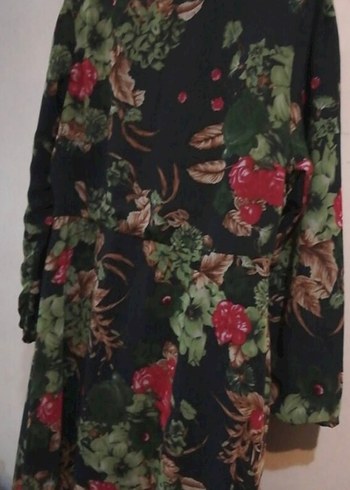 Vintage Love Çiçek Desenli Uzun elbise