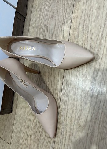 Bej Stiletto Topuklu Kadın Ayakkabı - Görsel 4