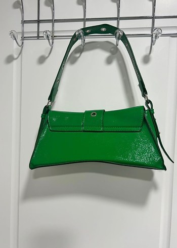 Yeşil Parlak Deri Kadın Çanta - Görsel 3