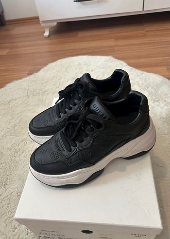 Siyah Platform Topuklu Kadın Spor Ayakkabı - Görsel 4