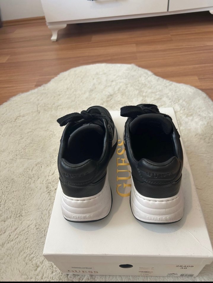 Siyah Platform Topuklu Kadın Spor Ayakkabı - Görsel 2