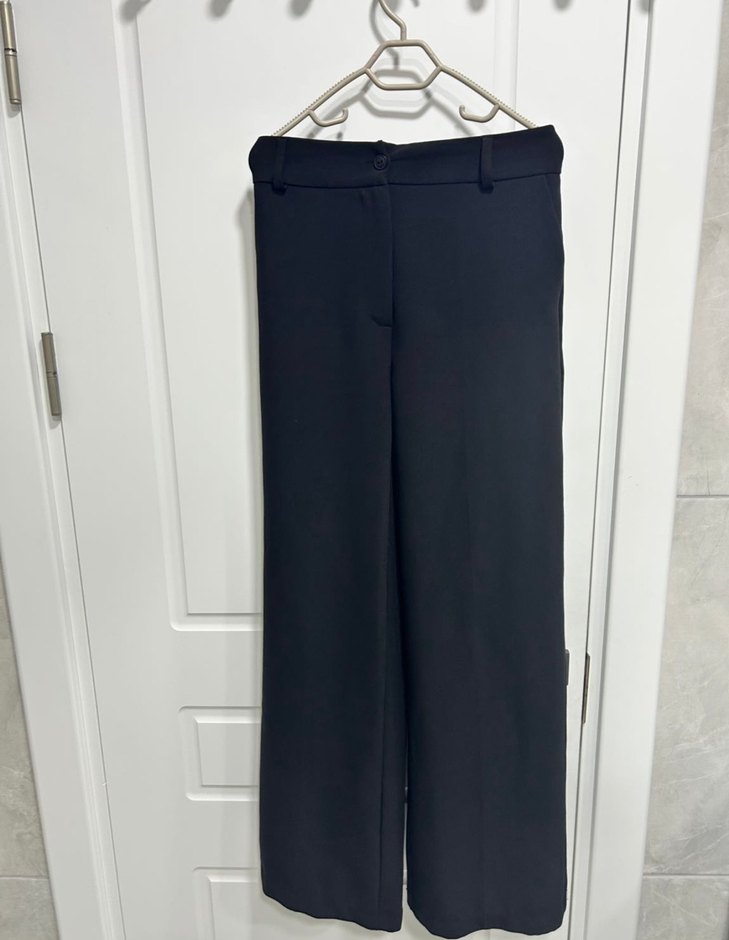 Siyah Kadın Uzun Kumaş Pantolon - Görsel 2