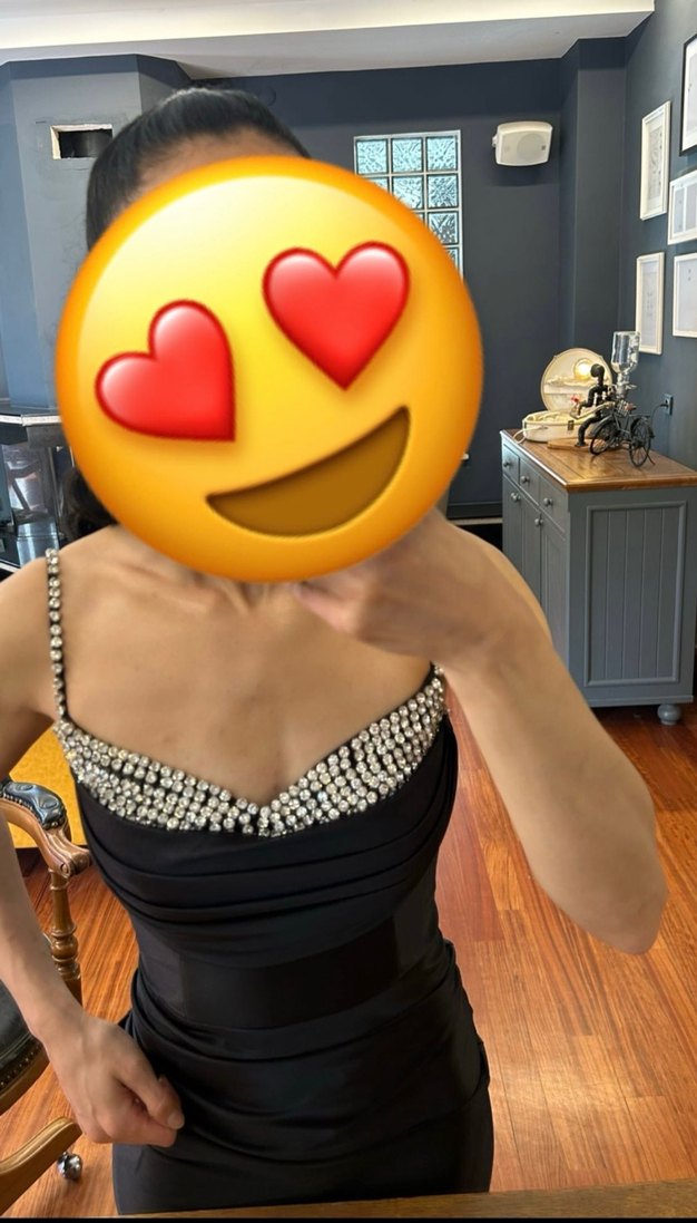 Siyah Uzun Abiye Elbise - Görsel 2