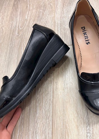 Siyah Tokalı Kadın Klasik Blok Topuklu Ayakkabı - Görsel 3