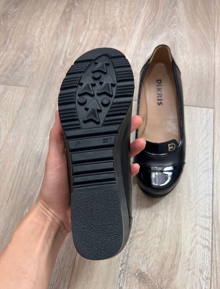 Siyah Tokalı Kadın Klasik Blok Topuklu Ayakkabı - Görsel 4