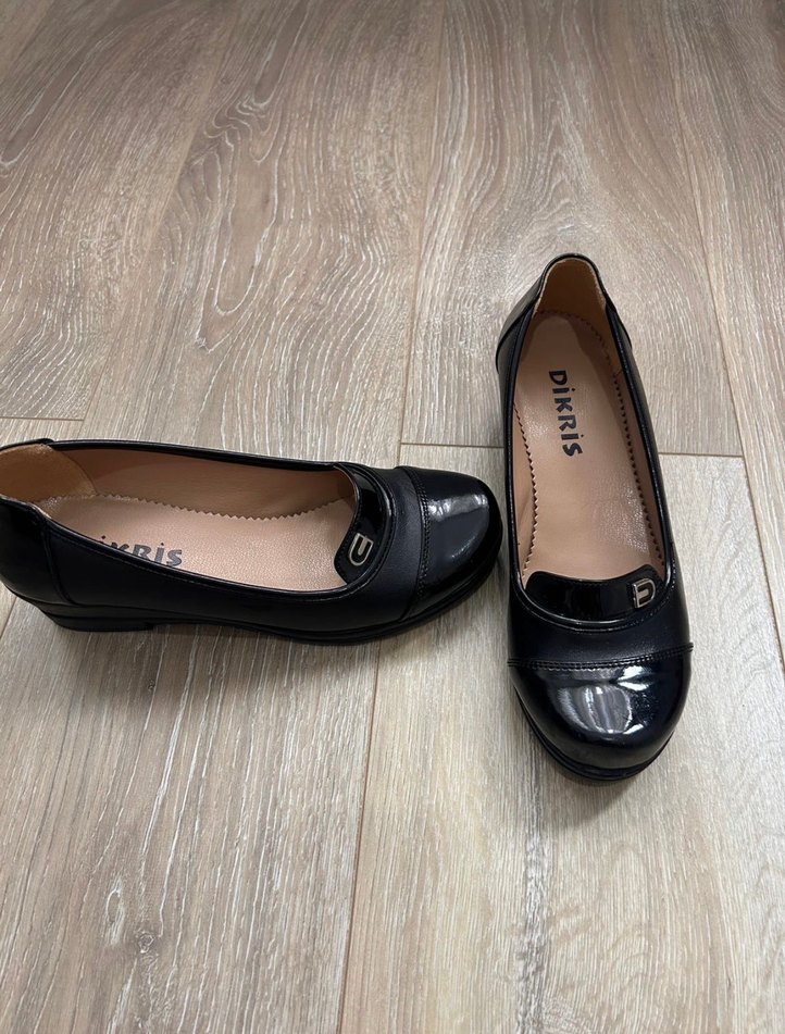 Siyah Tokalı Kadın Klasik Blok Topuklu Ayakkabı - Görsel 5