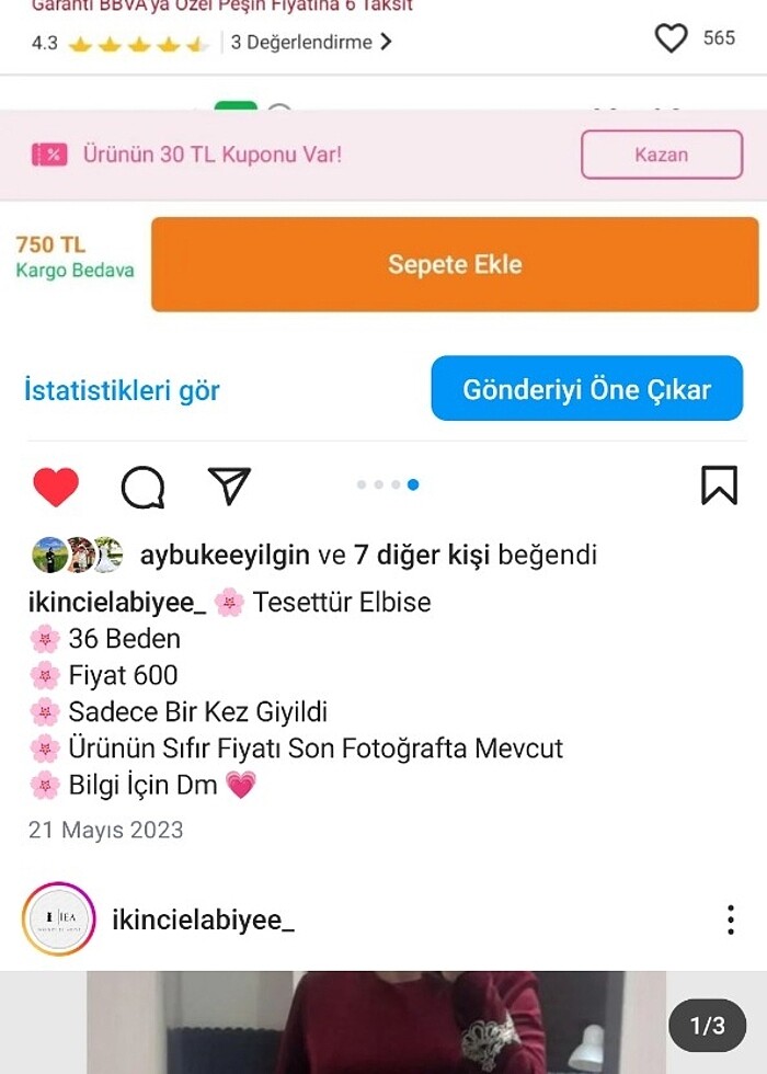 Tesettür derı elbise - Görsel 2