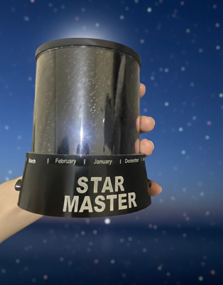 Ay ve Yıldız Desenli Siyah gece lambası - Görsel 3