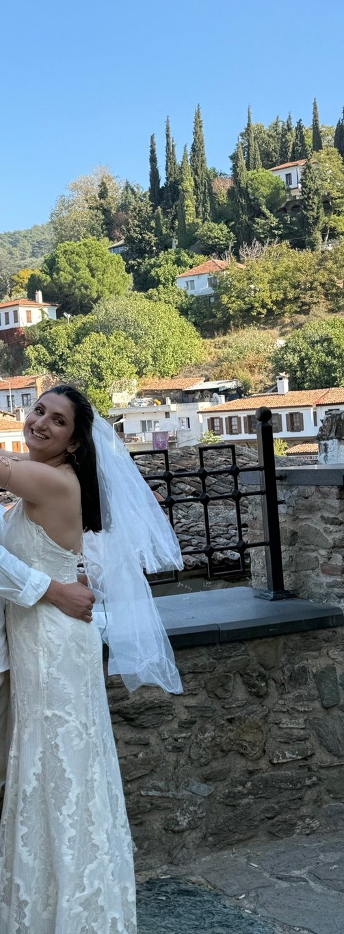 Bohem Tarz Beyaz Uzun Gelinlik - Görsel 2