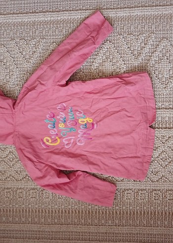 LC Waikiki LCW Kapüşonlu Fermuarlı Pembe Kız trençkot