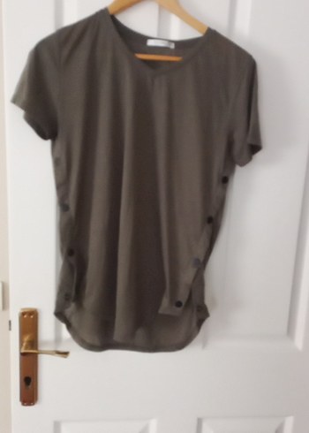 Gri Kısa Kollu Tişörtü - Görsel 5