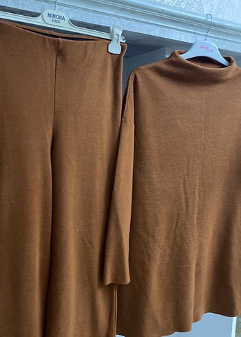 Kadın Kahverengi Süet Triko Uzun Elbise - Görsel 3