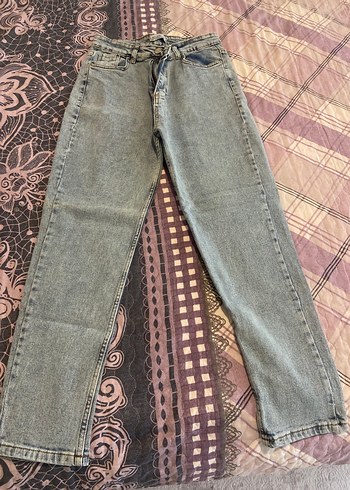 Diğer Yuksek Bel Acik Mavi Denim Jean