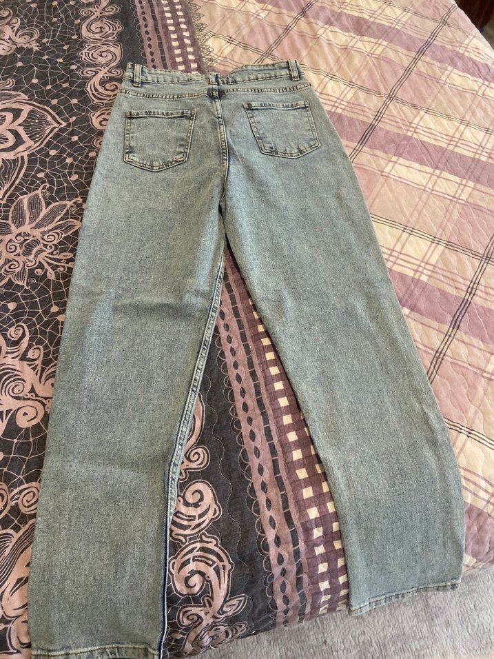 Yüksek Bel Açık Mavi Denim Jean — görsel 3/5