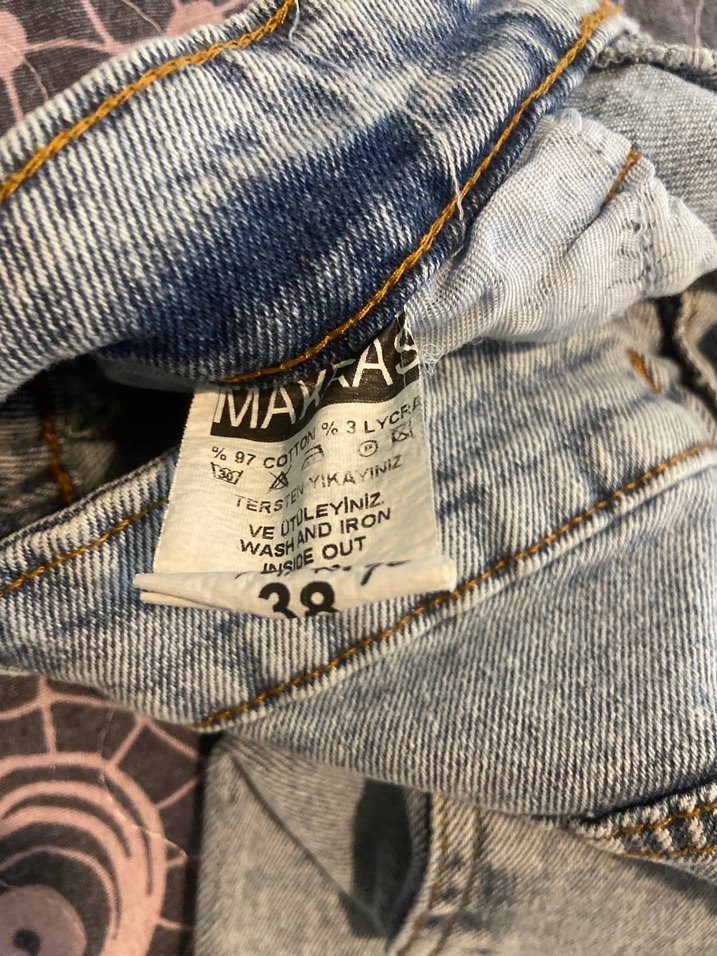 Yüksek Bel Açık Mavi Denim Jean — görsel 4/5