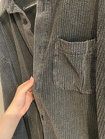 m Beden gri Renk oversize gömlek