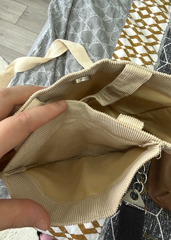 Bej Minimalist Kadın Omuz Çantası - Görsel 3