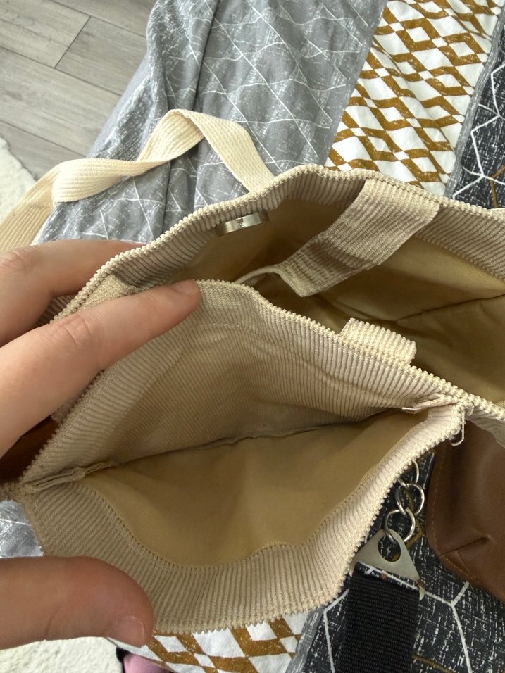 Bej Minimalist Kadın Omuz Çantası - Görsel 3