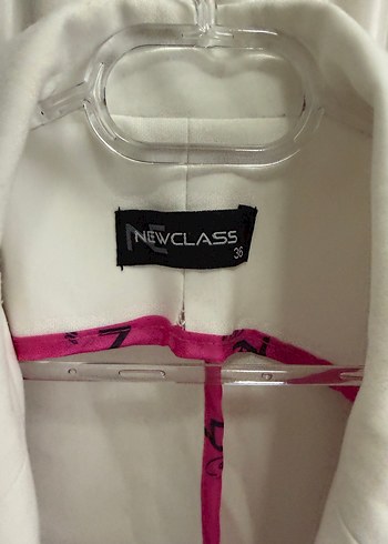 Düğmeli Beyaz Kadın Blazer Ceket - Görsel 3