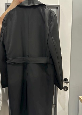 Erkek Siyah Uzun Düğmeli Klasik Kaban - Görsel 4