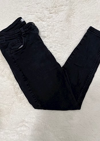 Siyah Kadın Denim Regular Fit Pantolon - Görsel 2