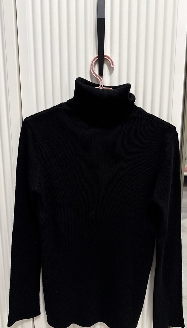 Siyah Kadın Boğazlı Triko Kazak - Görsel 2