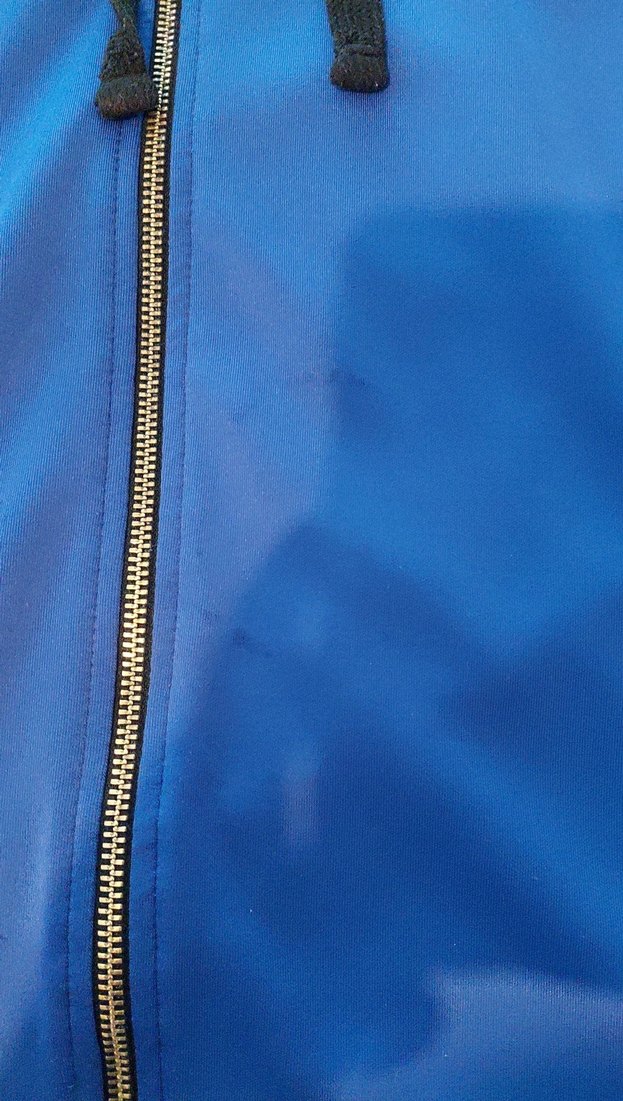 Koyu Mavi Kapüşonlu Fermuarlı Kadın Ceket - Görsel 2