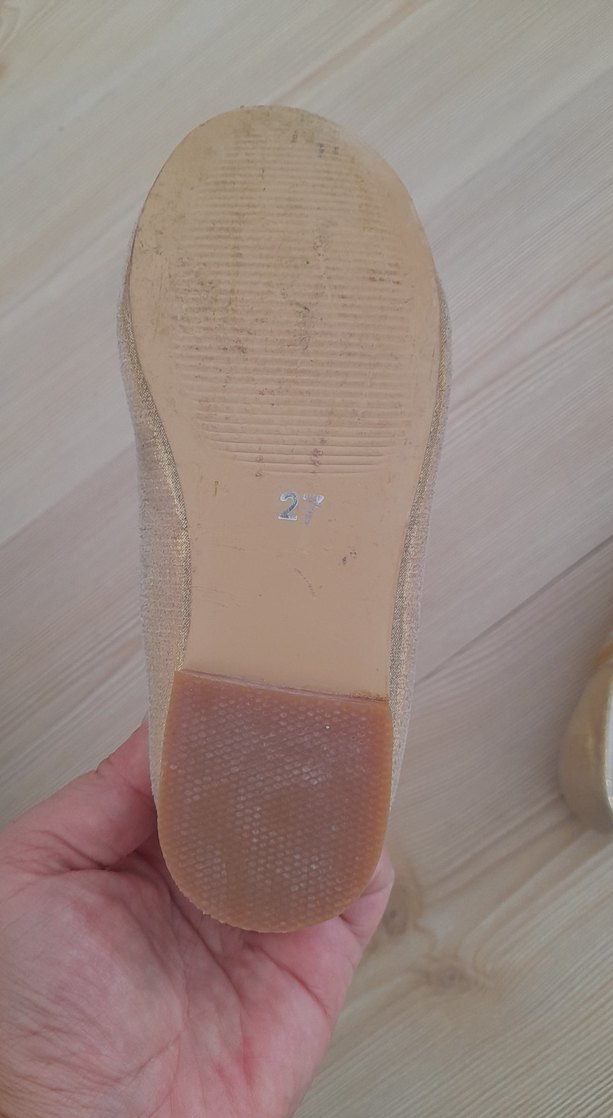 Kız Çocuk Altın Renk Fiyonklu Babet - Görsel 4