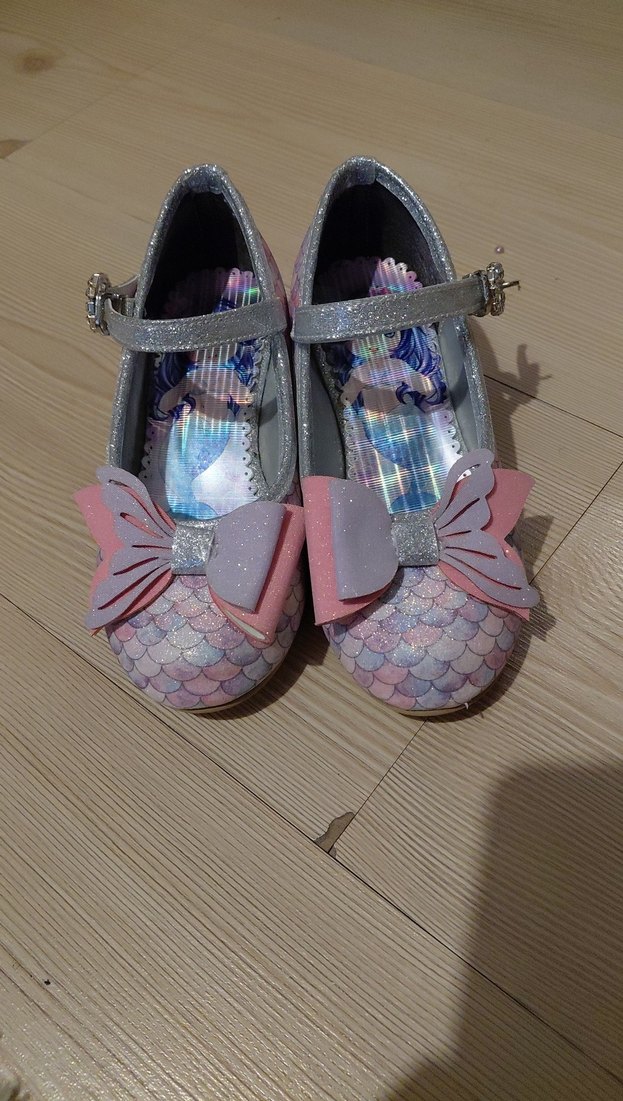 Kız Çocuk Pembe Desenli Tokalı Babet - Görsel 2