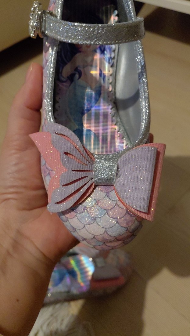 Kız Çocuk Pembe Desenli Tokalı Babet - Görsel 5