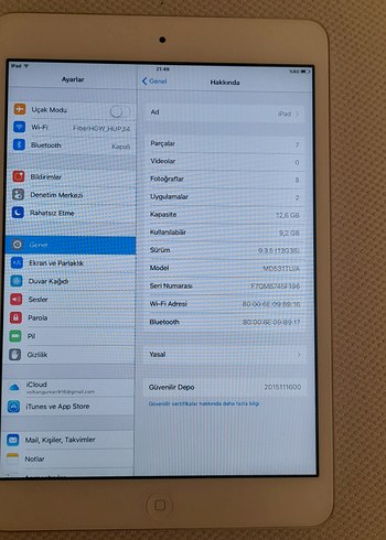 Beyaz iPad mini 1 Tablet - Görsel 6
