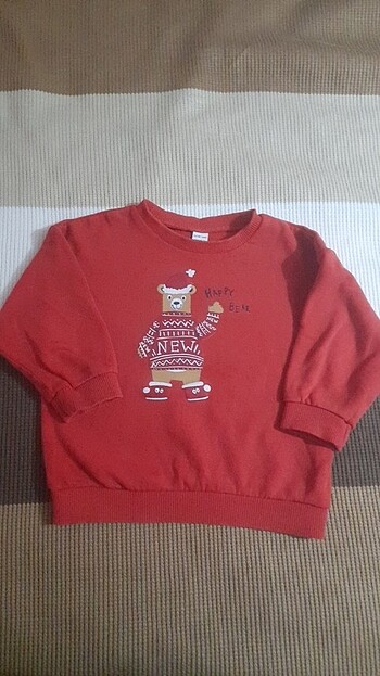 Kız çocuk yılbaşı temalı sweatshirt  - Görsel 2