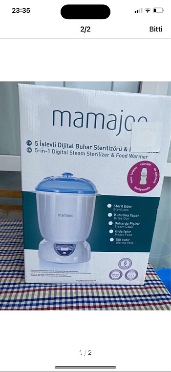 Mamajoo 5 işlevli sterilizatör