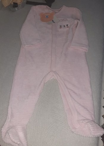 Düğmeli Pembe Bebek Kız Tulum