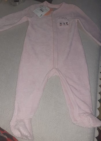 LC Waikiki Düğmeli Pembe Bebek Kız Tulum