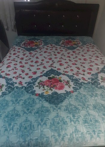 Pastel Mavi Çiçek Desenli battaniye - Görsel 2