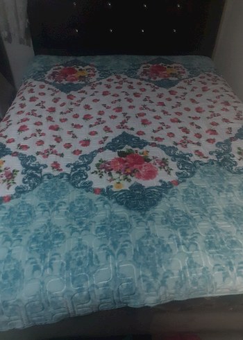 Pastel Mavi Çiçek Desenli battaniye - Görsel 4