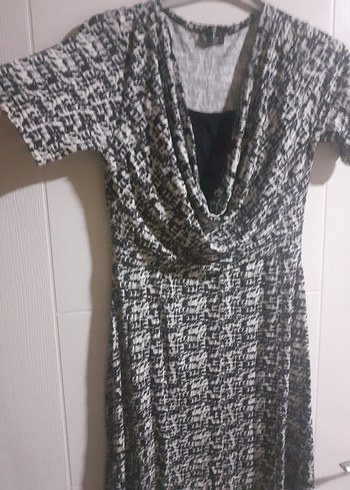 Gri Bağlamalı Midi Kadın Elbise - Görsel 3