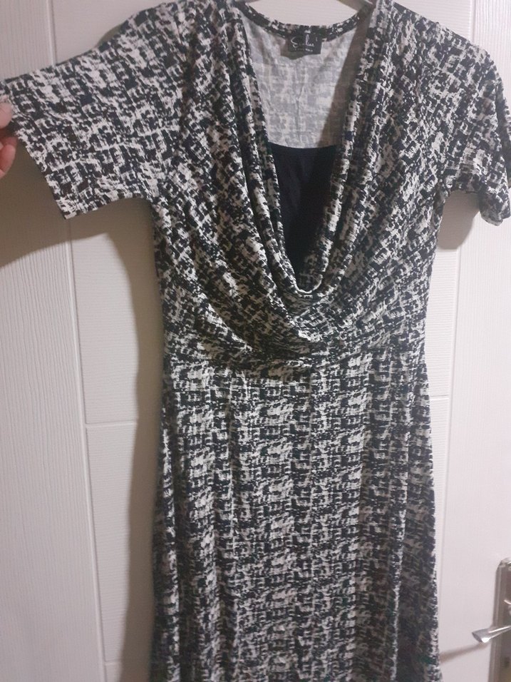 Gri Bağlamalı Midi Kadın Elbise - Görsel 2