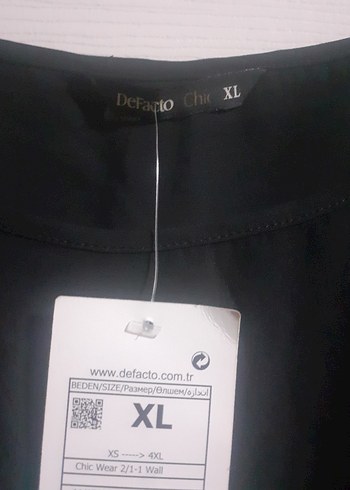 Siyah Kısa Kollu Keten Bluz - Görsel 4